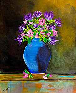 vase of clover